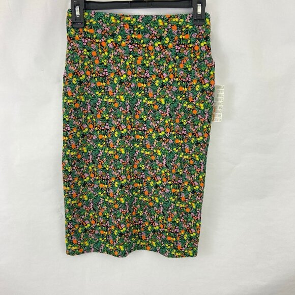 Lularoe Floral Print Cassie Pencil Skirt XS NWT - Picture 1 of 3